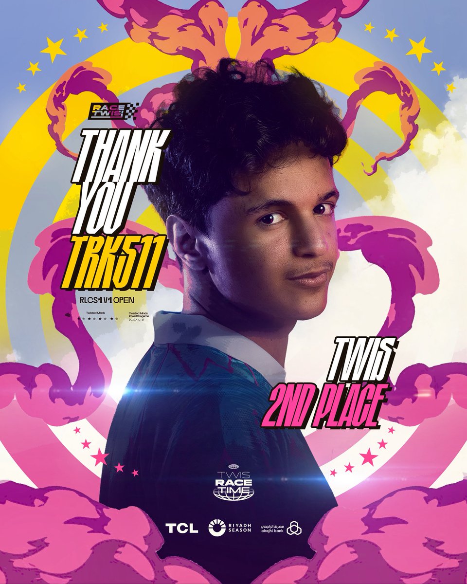 TwisMinds's tweet photo. 🥈TRK511 takes runner-up in RLCS MENA 1v1

بأداء قوي، يحقق بطلنا @Trk511__ وصافة بطولة روكيت ليق الفردية 🧠

#TwistTheGame https://t.co/wJJezcDta0