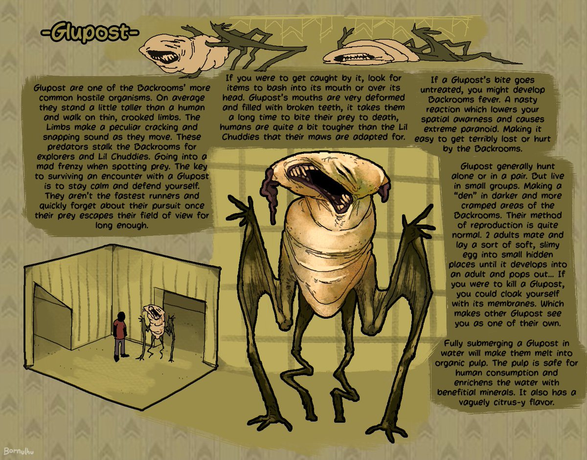 booyahbornu's tweet photo. Backrooms spec zoo, weird creature thang, another one https://t.co/cJGNENHNc6