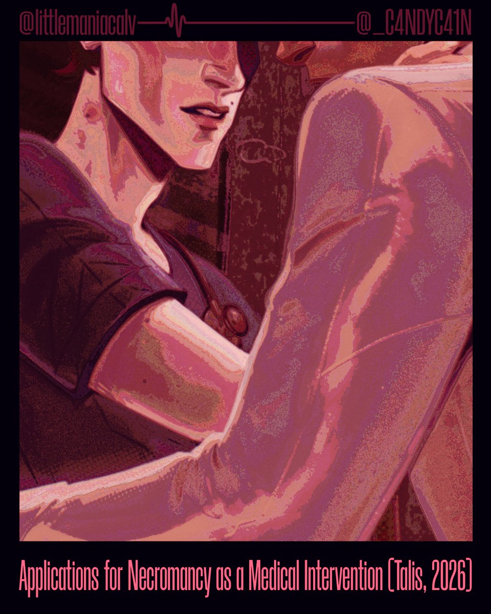 littlemaniacalv's tweet photo. Applications for Necromancy as a Medical Intervention (Talis, 2026)

💉 Resident Viktor x Researcher Jayce
💉 Medical Malpractice
💉 Power Imbalance, Sexual Tension, Obsession, and more…

Collab with @_C4NDYC41N for @HexCoProject, fic link &amp; full fanart below! ⬇️ https://t.co/7Cy8ctnH75