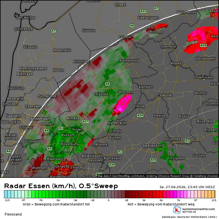 Art_of_thunders's tweet photo. 🌪️⚠️⚠️ Dit is niet best! Zware signalen te zien op de dopler bij Dronten. Dit zijn geen alledaagse huis,tuin keuken onweersbuien. We hebben hier te maken met een supercel die sterk rotatie! 

Volg het op https://t.co/klhmkfNSCH https://t.co/n1aPpRkCCi