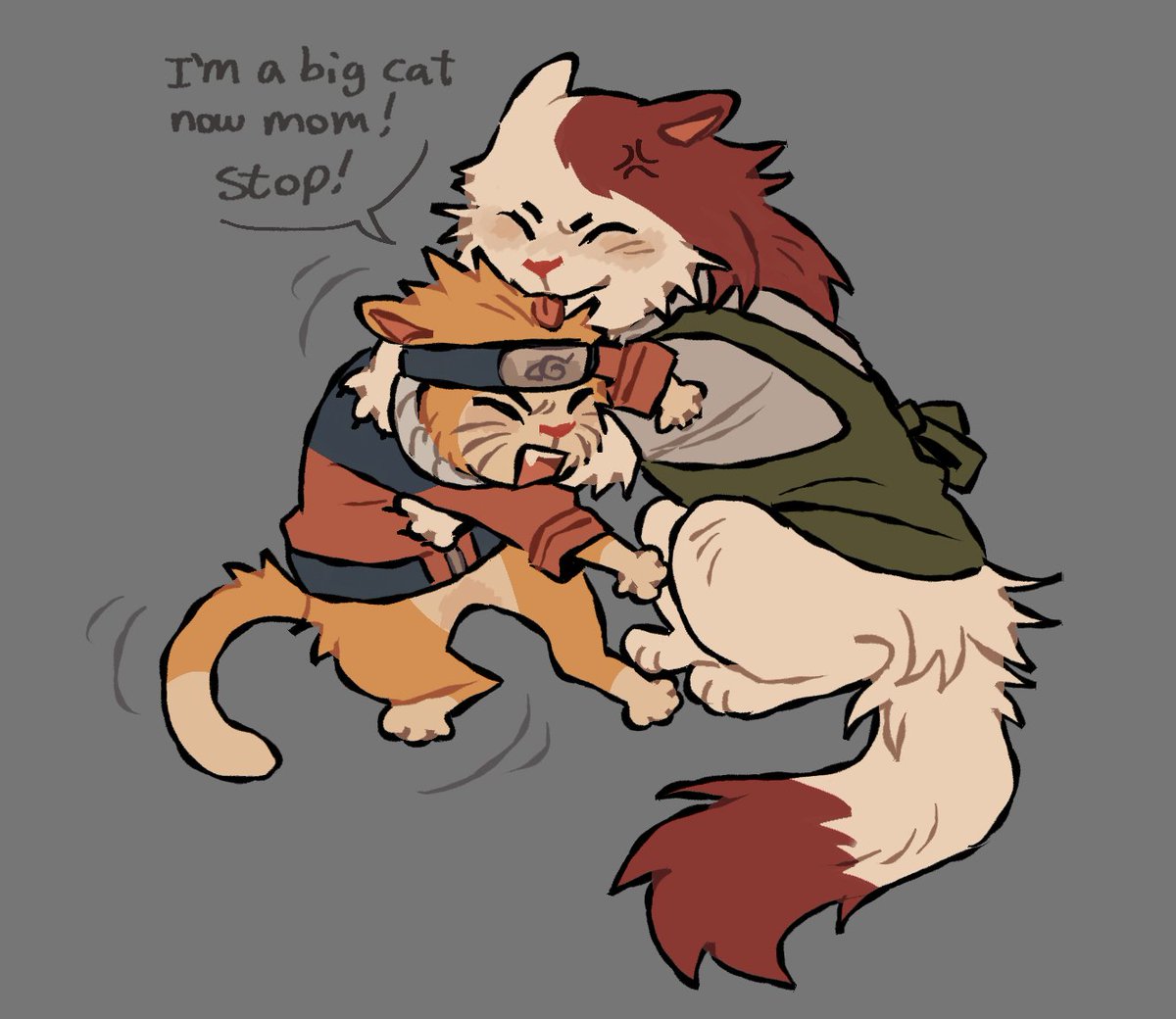 Frulleboi's tweet photo. Doesn't matter, Naruto! She will always see you as her little kitten <3
#naruto #kushina #cat https://t.co/ZsiI8IDed1