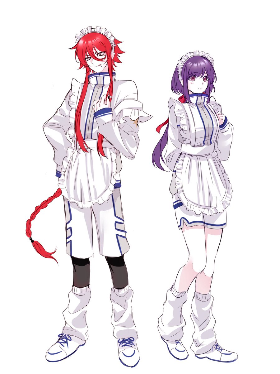 lokiyui99's tweet photo. 运动服+围裙❤️💜 https://t.co/Gbdnus5Soj