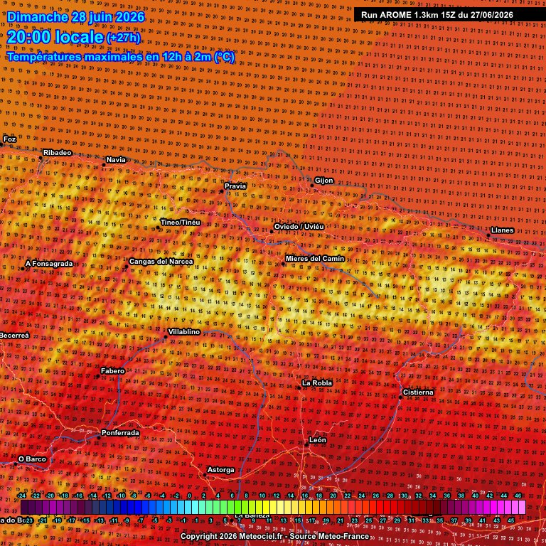 pablogijon's tweet photo. Domingo, 28/06/2026:
Cielo muy nuboso o cubierto de nubosidad baja. Probables lluvias o lloviznas débiles desde media mañana, serán más probables y frecuentes desde la tarde.

#Gijón
🌡️21°C/18ºC
Mañana☁️🌧️ 20ºC
Mediodía☁️🌧️ 21ºC
Tarde🌧️ 21ºC
Noche🌧️ 18ºC https://t.co/qpMVUozTvp
