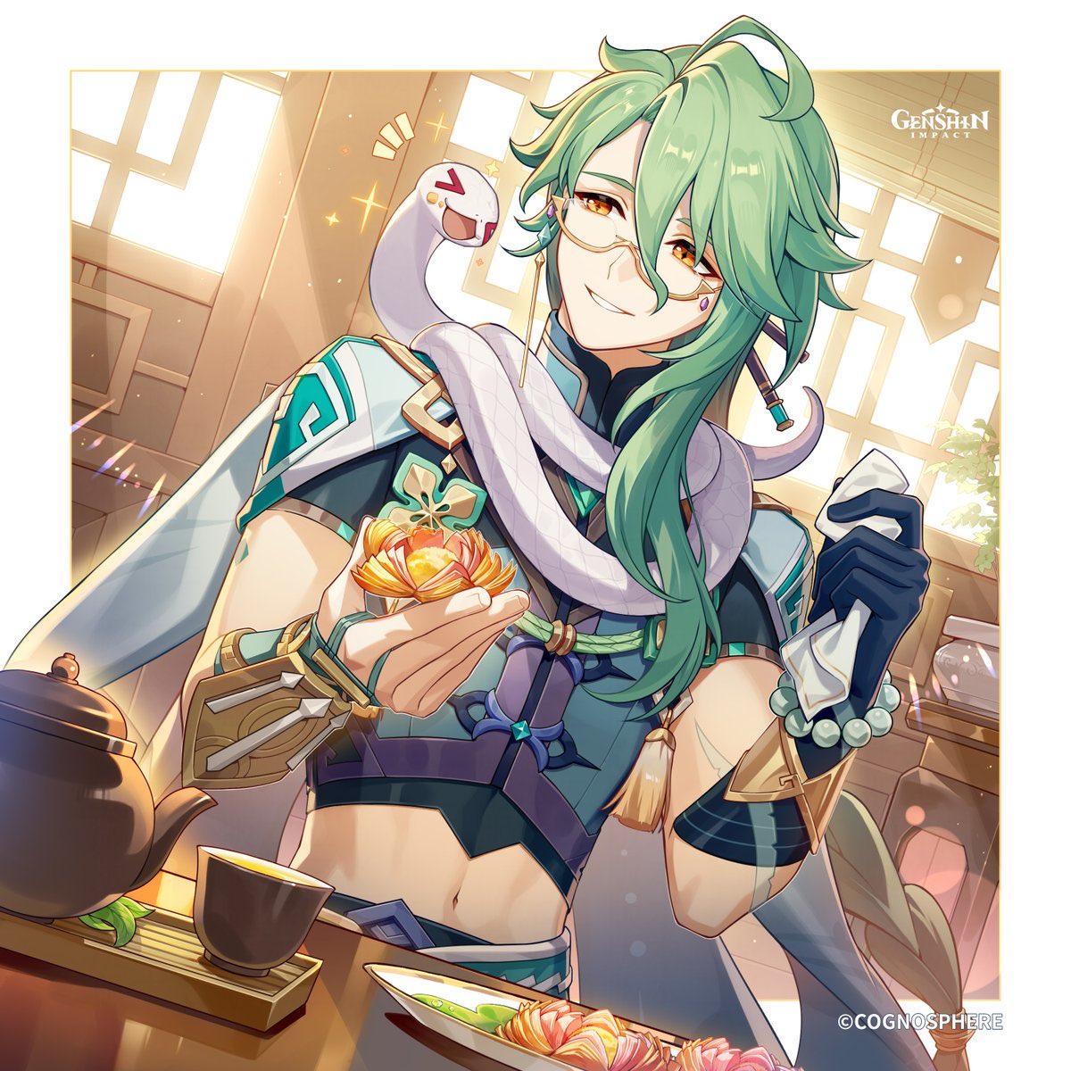 thejonathontv's tweet photo. Who’s the most underrated genshin man and why is it Baizhu. BEAUTIFUL MAN. Great ACTUALLY UNIQUE character lore, design, and personality. https://t.co/ltFJ33prkO