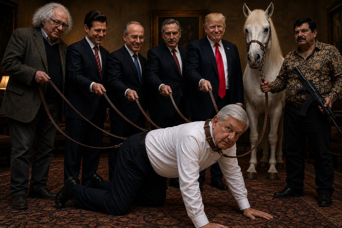 LSofiaDim's tweet photo. AMLO es #LaPerritaDeMonsiváis , de Peña, de Calderón, de Madrazo, de Trump, de su llegua y del narco. https://t.co/wIqjBkdkRE