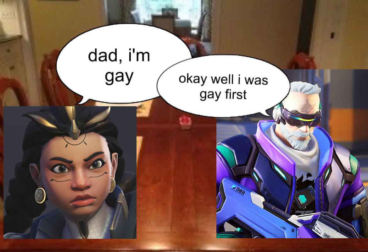 simulacra098's tweet photo. the Soldier76 and Illari interraction Overwatch should have given us for Pride Month https://t.co/7by41dSR7p