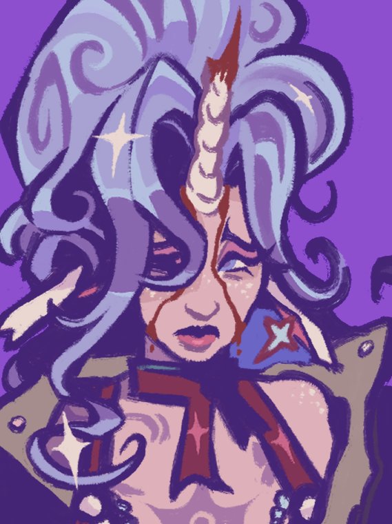 thenorbening's tweet photo. my humble celeste crit portrait 🦄✨ https://t.co/0Gvjzigl7Q