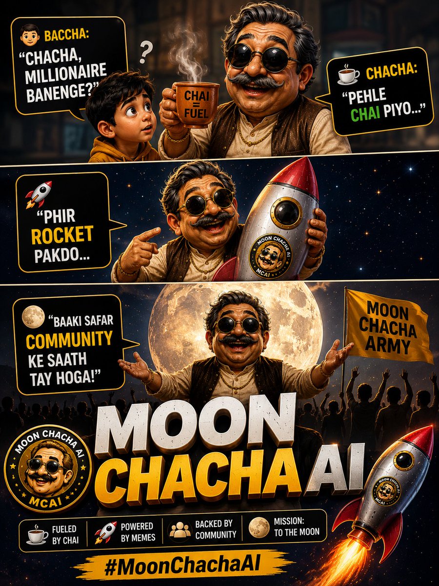 MoonChachaAI's tweet photo. #MoonChachaAI
#MoonChachaArmy
#Memecoin
#Crypto
#Solana
#CryptoCommunity
#MemeCoinSeason
#ToTheMoon
#ChaiPowered
#AI https://t.co/2VSdGzKCSz