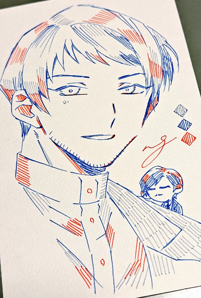 sgni664's tweet photo. 追加アナログ絵は3枚 https://t.co/OT6TadzIAg
