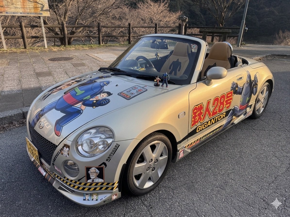 syoutaro2011's tweet photo. @Geroppa_L880K ウェザーストリップ（ゴムパッキン）
の劣化や損傷が主な原因です。
GoogleのAIアプリ、Geminiで
『初代コペンの雨漏りの原因は何？
』と質問すると、的確な回答、対策を得られますよ😊無料なんで
インストールしておくと色々便利ですよ。カスタムペイントの参考に
こんな事もできますよ。 https://t.co/QUyZQercqS