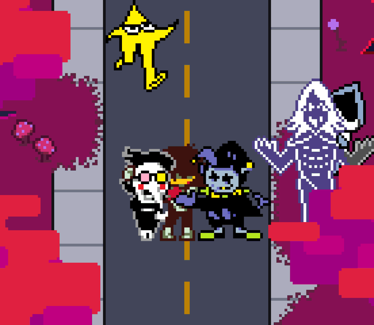 1993Bros's tweet photo. Old Deltarune roaring thing I made when chapter 3 and 4 released #deltarune #deltaruneau https://t.co/nWtSGmZ9Q6
