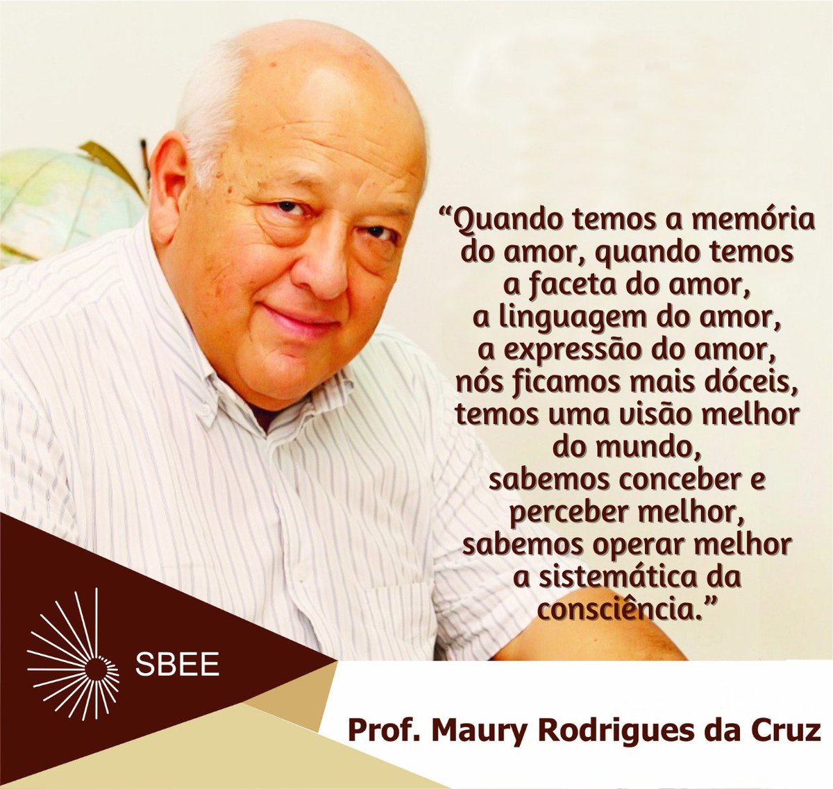 sbeeimprensa's tweet photo. "Quando temos a memória do amor, quando temos a faceta do amor, a linguagem do amor, a expressão do amor, nós ficamos mais dóceis, temos uma visão melhor do mundo, sabemos conceber e perceber melhor, sabemos operar melhor a sistemática da consciência." 

Livro A Missão Mediúnica https://t.co/1nSKOjP9kU