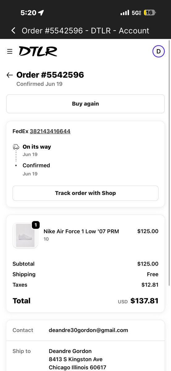 Drizzy_Baybe's tweet photo. @DTLRVILLA @DTLRStores @DTLRradioFM  why am I still waiting on a shoe to be delivered that I ordered a week ago and the track information still says labeled created and CS says that they cannot do anything til a week passes that is unacceptable and a 20% is not suffice Corporate https://t.co/Q9GGYoQQQj