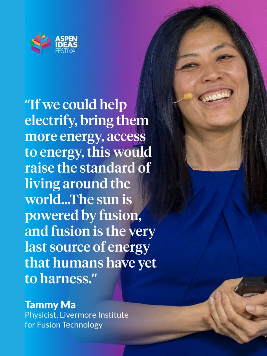 aspenideas's tweet photo. ⭐ A new generation of scientists, founders and technologists are pursuing the unimaginable, working at the edge of climate innovation with plans for AI-driven recycling robots, next-gen nuclear technology and data centers in space.

At Aspen Ideas, Rebecca Hu-Thrams, CEO of @glaciertechinc, Tammy Ma of Livermore Institute for Fusion Technology at Lawrence National Laboratory, and Ariel Ekblaw, Founder & CEO of @aurelia_labs shared their big ideas on stage.

Watch the full session at https://t.co/o81NT2OzwS