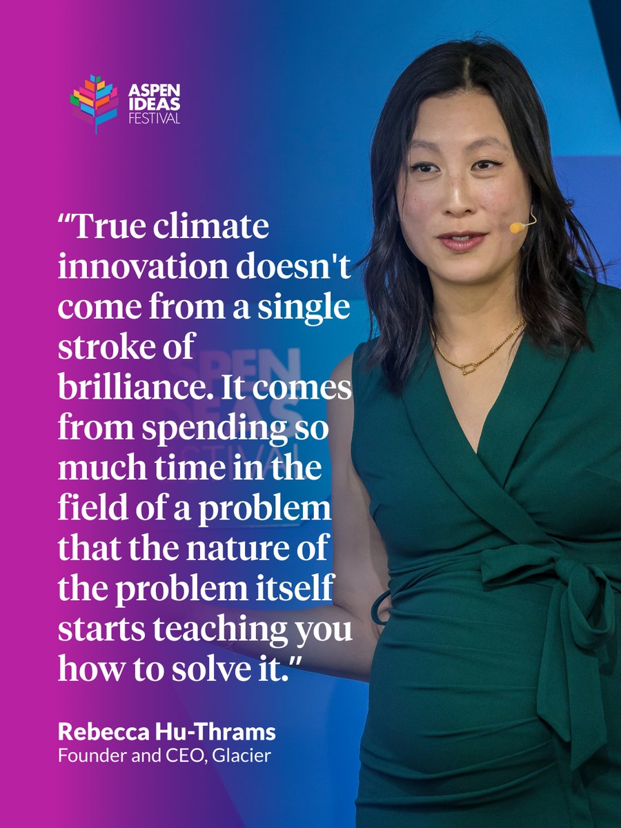 aspenideas's tweet photo. ⭐ A new generation of scientists, founders and technologists are pursuing the unimaginable, working at the edge of climate innovation with plans for AI-driven recycling robots, next-gen nuclear technology and data centers in space.

At Aspen Ideas, Rebecca Hu-Thrams, CEO of @glaciertechinc, Tammy Ma of Livermore Institute for Fusion Technology at Lawrence National Laboratory, and Ariel Ekblaw, Founder & CEO of @aurelia_labs shared their big ideas on stage.

Watch the full session at https://t.co/o81NT2OzwS