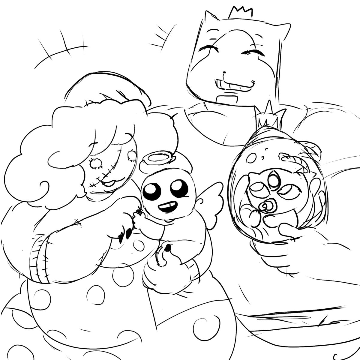 fruuitbatz's tweet photo. sweet lil family #mewgenics https://t.co/0kKduPg4lr