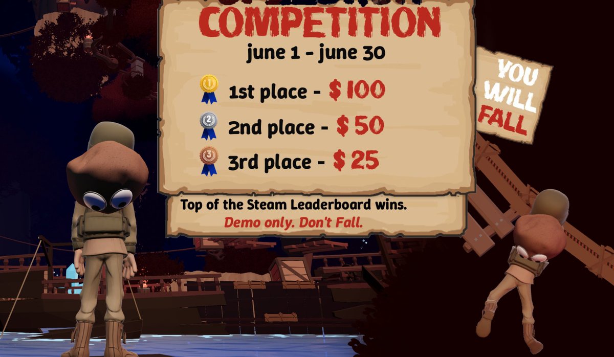 NashtyGames's tweet photo. 😱Softi just took the lead back 👀 
the race is ON 
with 2 days left
Softi now 1st Kerem right behind and the board keeps shifting every day
2 days to PARKOUR your way up and win prizes. closes June 30 23:59 CET
#gaming #gamedev #indiegame #steam https://t.co/vL9SBsdyqj