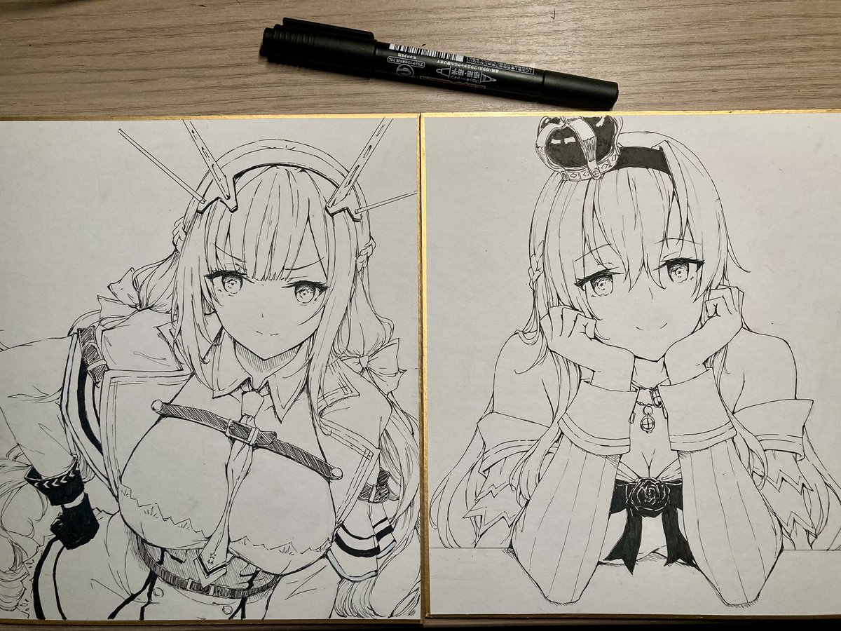 色紙も戦艦オンリー😅
二枚持っていきます! 