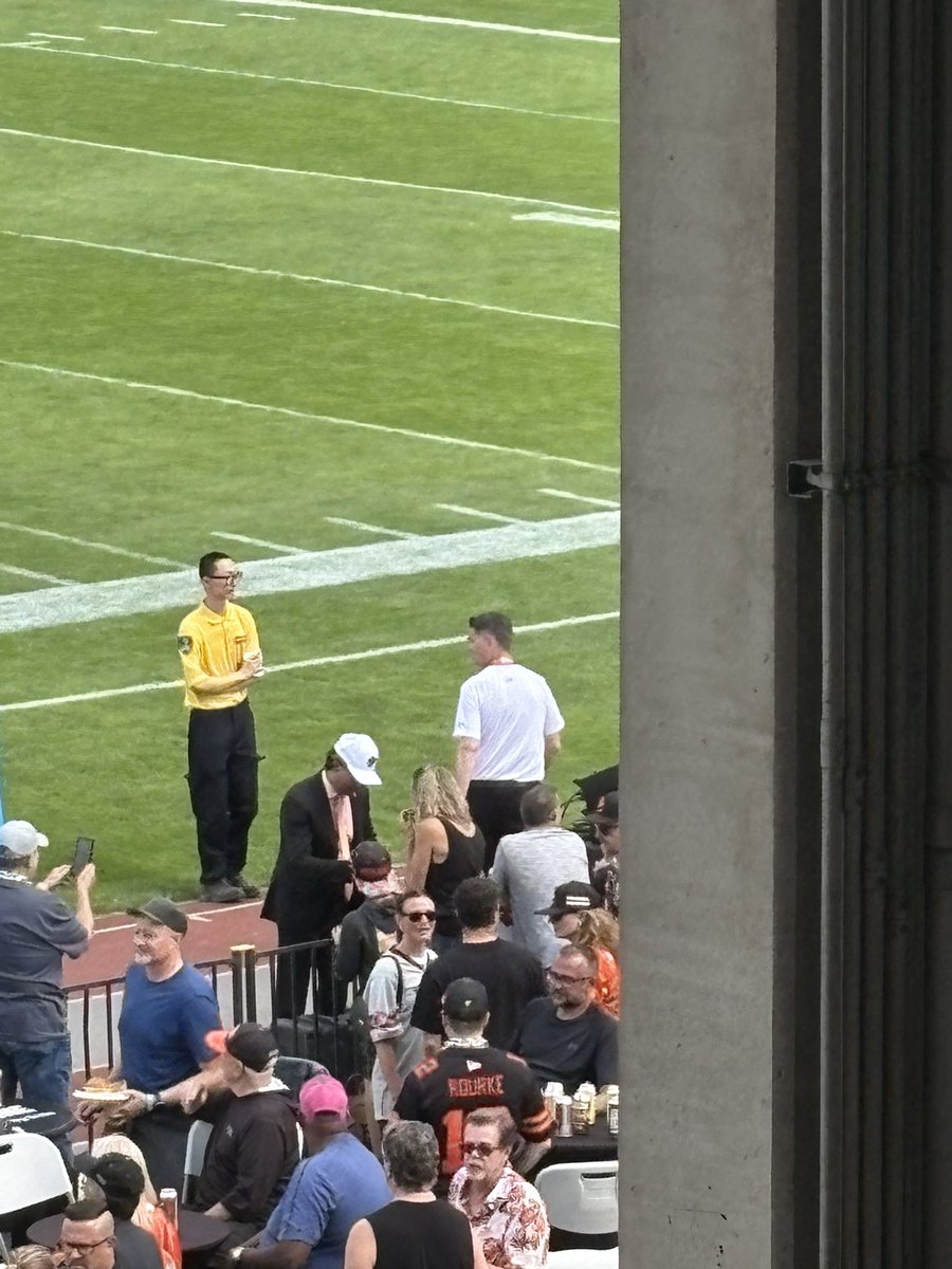 TheJCAbbott's tweet photo. B.C. Lions owner Amar Doman signs a football and fist bumps a young fan in Kelowna.
What a thing he has accomplished here after being dealt a horrible hand by FIFA. The model for committed local ownership.
#CFL #BCLions #RoarAsOne #TouchdownKelowna https://t.co/UcdeK1hhLF