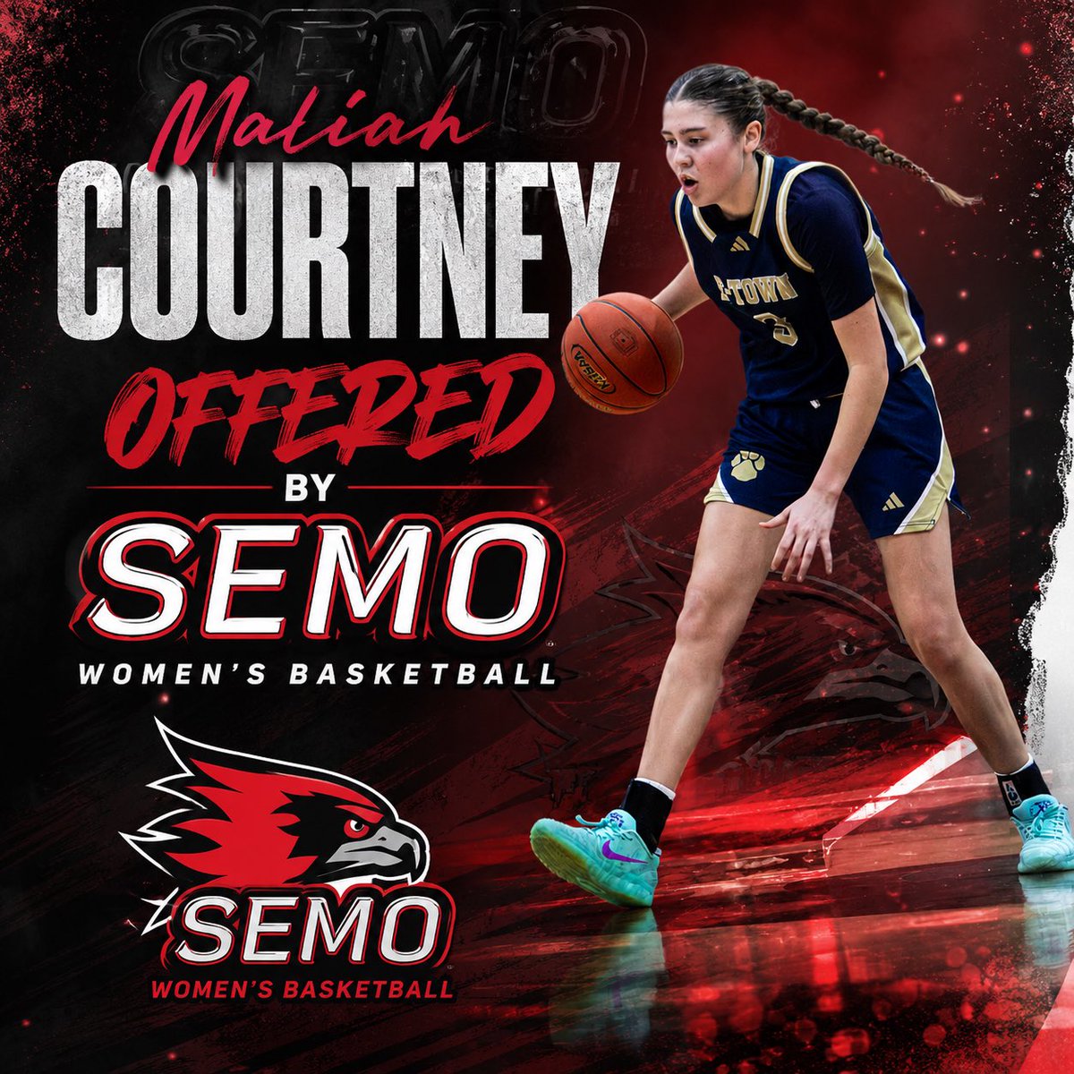Maliah_Courtney's tweet photo. Blessed to receive an offer from SEMO!! Agtg❤️✝️🏀 @ehsladypanthers @TNFlightGUAA @WeWorkHoops @aayers22 @alyxwhite_ https://t.co/zCjU1Y82PM