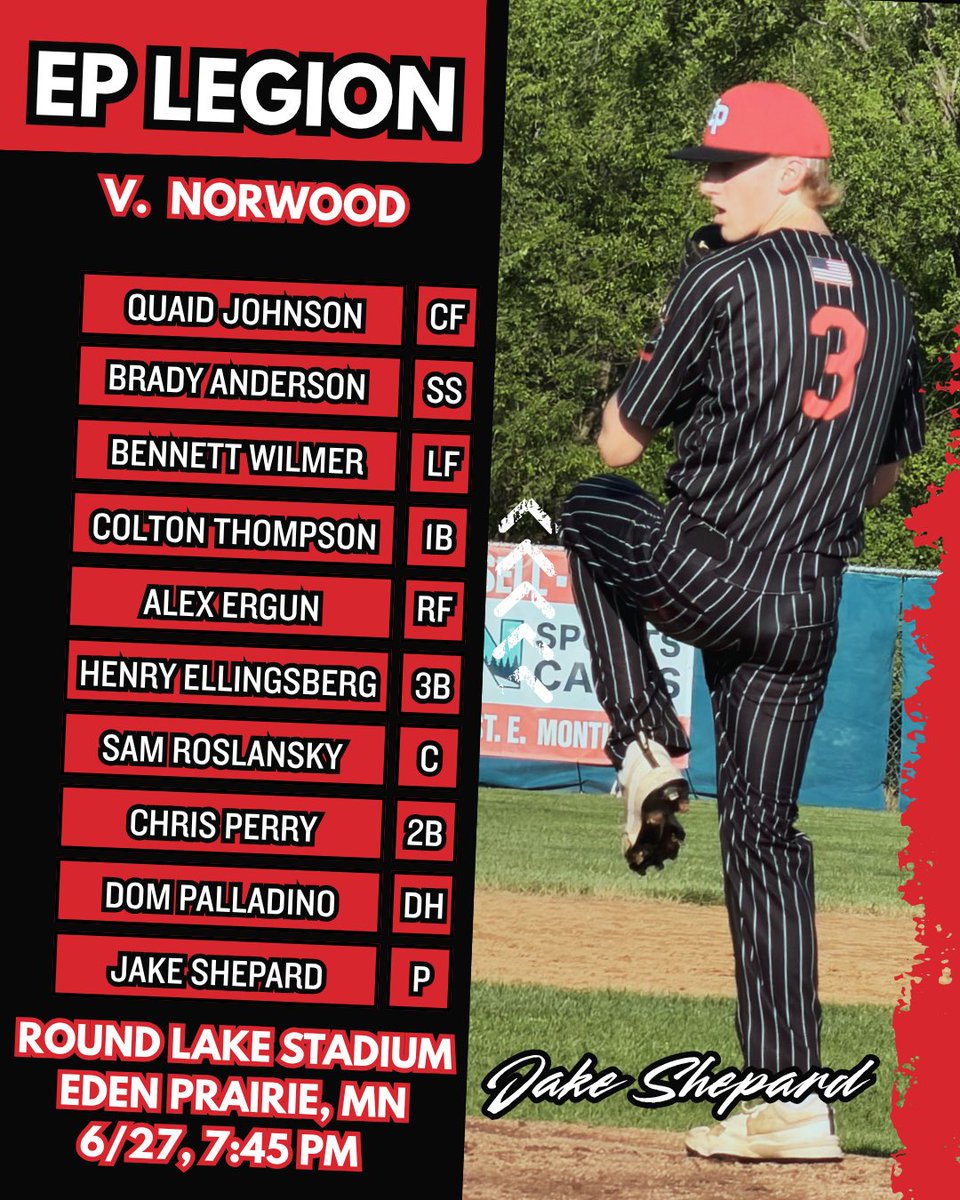 EPLegion's tweet photo. @EPLegion is back at it tonight looking to break a little skid against Norwood. Tonight’s matchup features @JakeShepar85152 on the bump! https://t.co/E0abohigBm