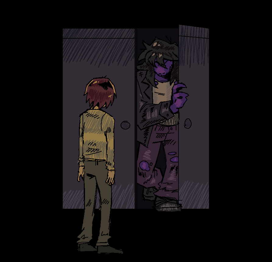 Ekrixart's tweet photo. thanks for walking me home.

#deltarunespoilers https://t.co/fZSRxXgeAN