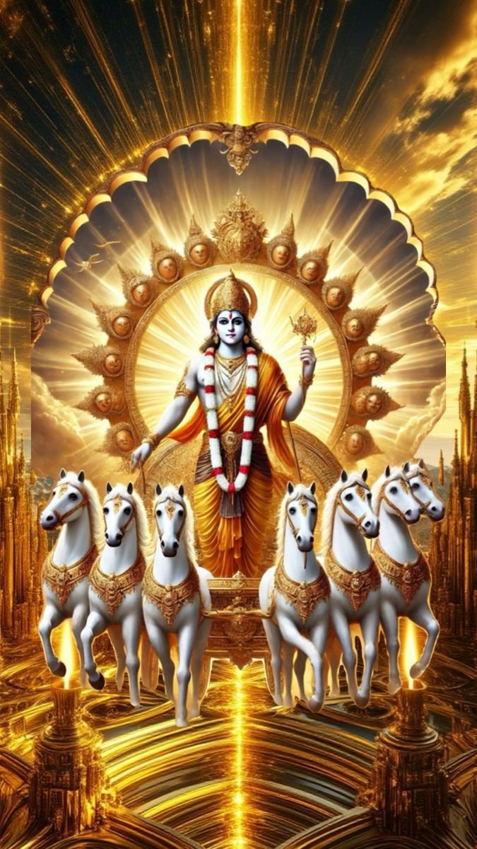 manju0269's tweet photo. ऊँ आकृष्णेन रजसा वर्तमानो निवेशयन्नमृतं मर्त्यण्च।
हिरण्ययेन सविता रथेन देवो याति भुवनानि पश्यन।।
ॐ सूर्य देवाय नमः 🙏 https://t.co/Iyl7rsyWIN