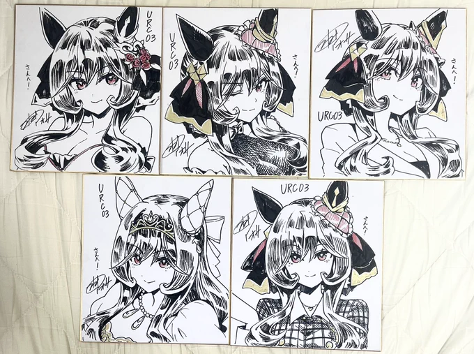 おはようございます
今日のURCに持っていく色紙はジェンティルの通常、ウエディング、私服、ららぽーと私服、ROUND1ドレスとヴィルシーナ、エバヤン、ラーメンスタイルのファイン、トプロ、ライトオです
生憎の雨ではありますがよろしくお願いします! 