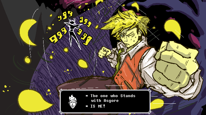 Mik3h4wkOrSmth's tweet photo. DELTARUNE CHAPTER 5 SPOILERS
.
.
.
How my goat Flowery was moving against the Roaring Fraud https://t.co/eTzxR6xACV