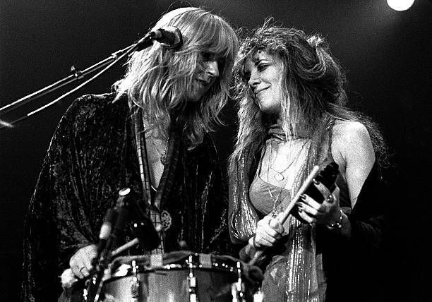 crockpics's tweet photo. Stevie Nicks and Christine McVie sharing a warm moment at the percussion rig during a sold-out Fleetwood Mac show at Atlanta's Omni Coliseum, June 1, 1977. Photo by Rick Diamond. 

Early on, Stevie and Christine made a pact that they would always stick together and protect one another in a male-dominated rock scene. While the guys in the band were barely speaking to each other off-stage, these two were each other's anchor. 

Was anyone lucky enought to see the Rumours tour live?👇️