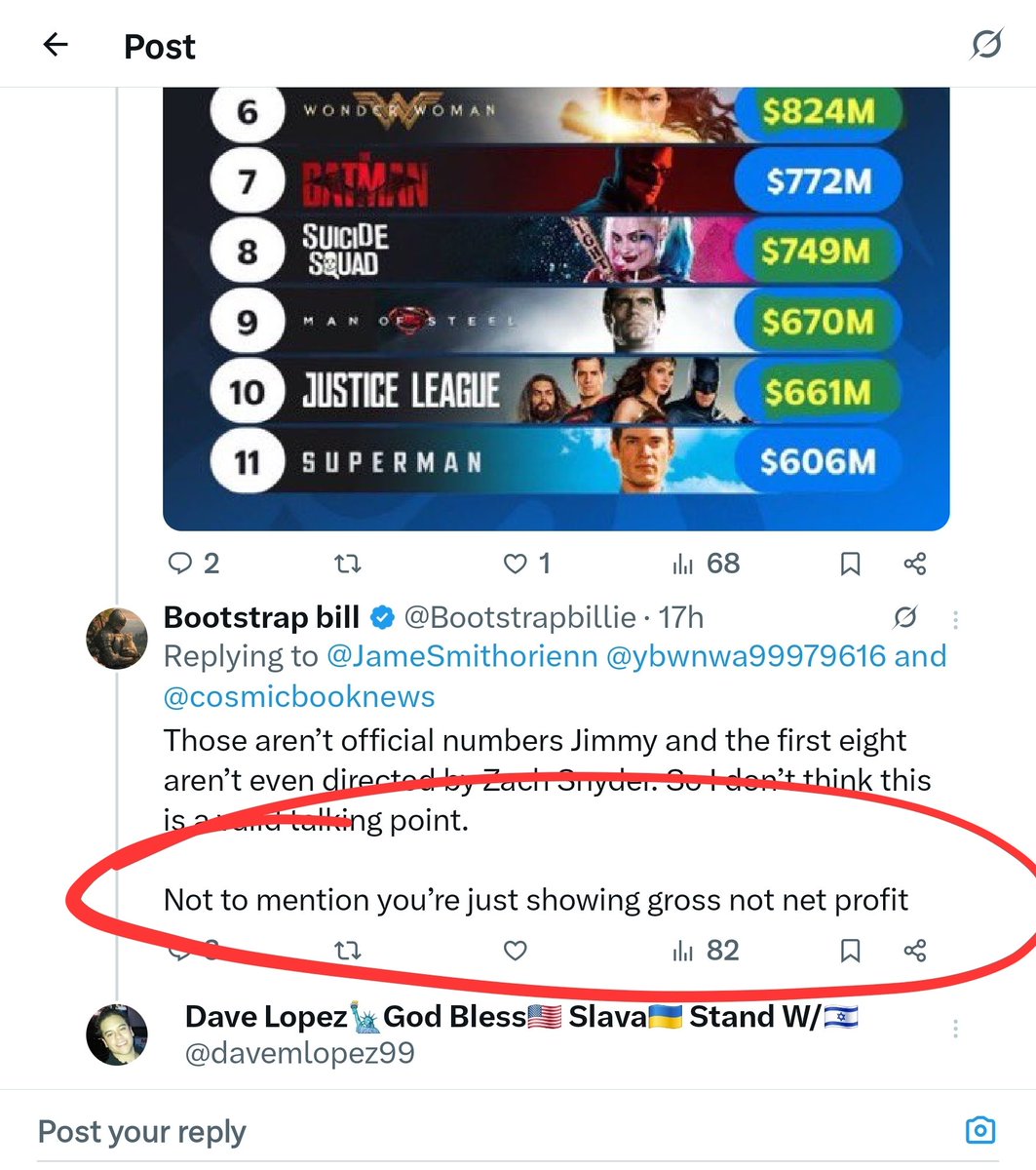 davemlopez99's tweet photo. @ybwnwa99979616 @Bootstrapbillie @JameSmithorienn @cosmicbooknews No shit Sherlock. I was talking about your fellow idiot BootBillie who said in the previous reply was somehow displaying GP. Learn how to at least read a conversation before you try to participate in it lil guy.

Wow you Jimmy #GunnNut lovers are a real special class of stupid.🙄 https://t.co/b77OgkhfvR