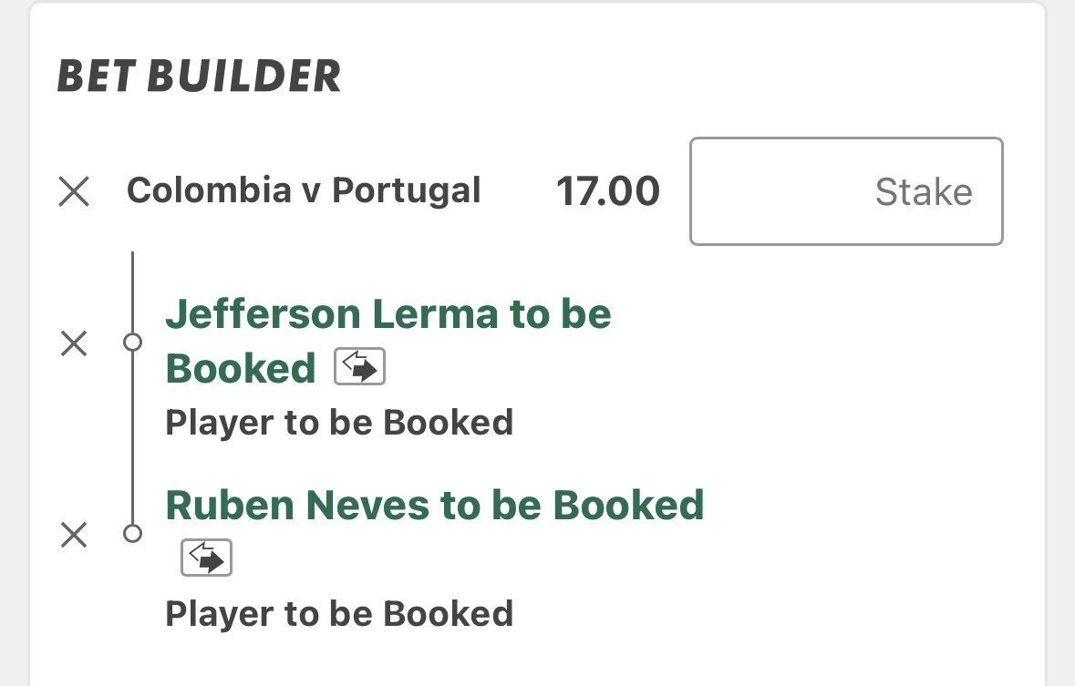 CustardCards's tweet photo. Colombia 🇨🇴 v Portugal 🇵🇹 

1u each on the singles, 0.5u on the double. 

#COLPOR

#WorldCup2026 #FIFAWorldCup2026 https://t.co/woG5vmSDIC