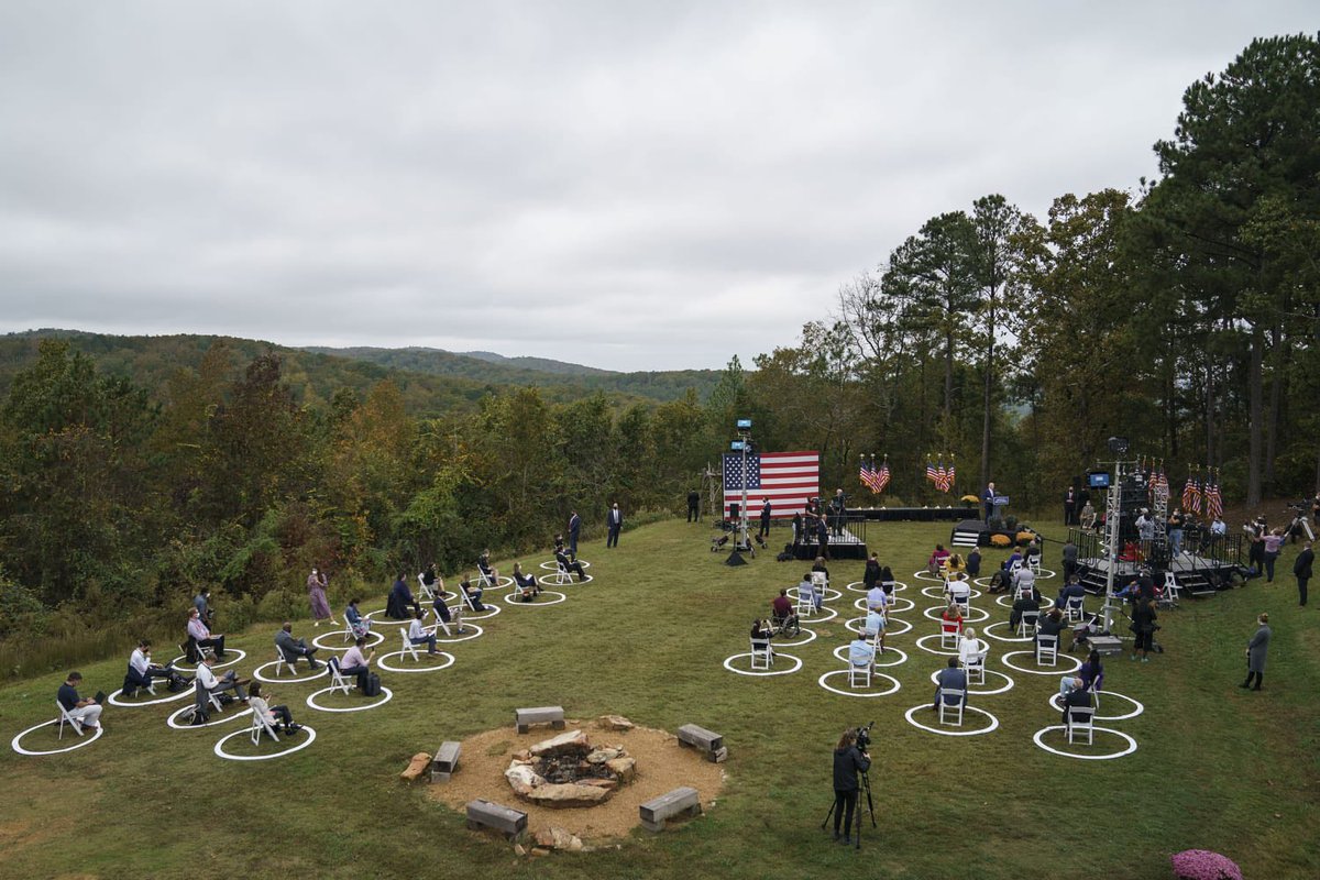 BMeiselas's tweet photo. There were more people at the Biden social distancing rallies https://t.co/C6FXs5A9sL