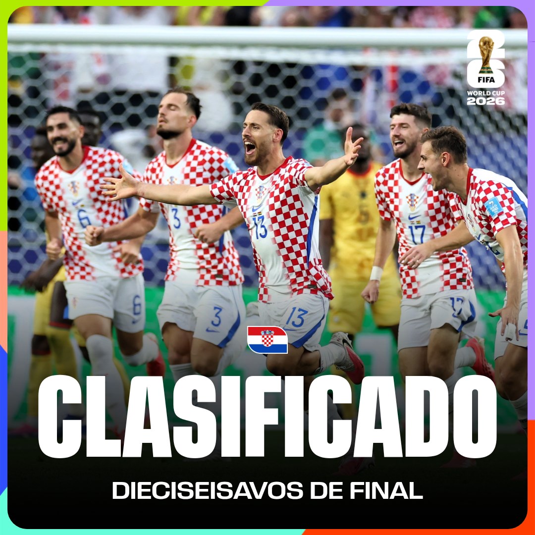 fifaworldcup_es's tweet photo. 🔜🇭🇷 Con su triunfo en Filadelfia, Croacia aseguró su lugar en los dieciseisavos de final de la #CopaMundialFIFA.