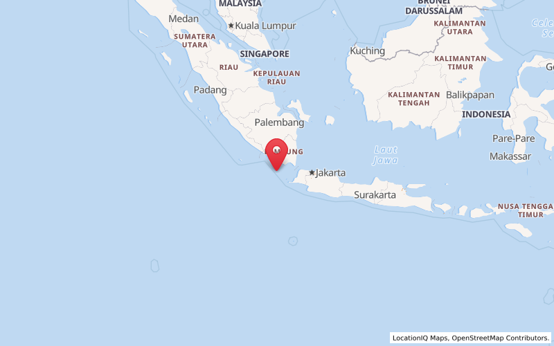 quakency's tweet photo. 🇮🇩 M5.1 earthquake in 112 km SW of Bandar Lampung, Indonesia
🕒 2026-06-27 21:10:26 UTC
#gempa https://t.co/zvb1CVOiyO