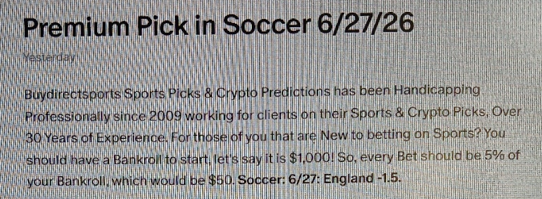 Buydirectsports's tweet photo. Another 1-0 day in #Soccer #CashIt Sent to Clients Yesterday! You Know we got the #Receipts👇 #X #GamblingX #CryptoX #SportsBetting #SportsGambling #TimeStamped #Proof #Documented 100% #Transparent Join:👉https://t.co/T3gNCZ54Sd https://t.co/zClqUQck9W