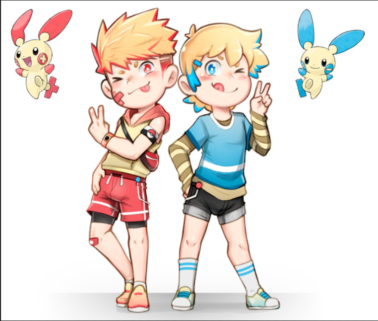 Monkyd_SE's tweet photo. Plusle And Minun Pokeboys 8 &amp; 9 https://t.co/bripSaGMWC