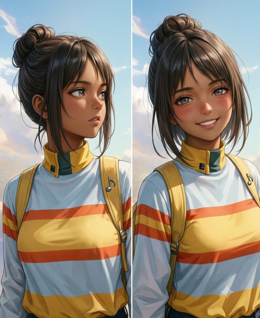 Jim_from_Milw's tweet photo. @_imjaee_ @Madhawk300 @ErroneousGaes @867_53ONine @WickeyPixels QT her 2 moods.
On the street...
...after being told she's beautiful. 
#AIart
#AITwoMoods
#YouAreBeautiful https://t.co/zGUIm1Ei7h