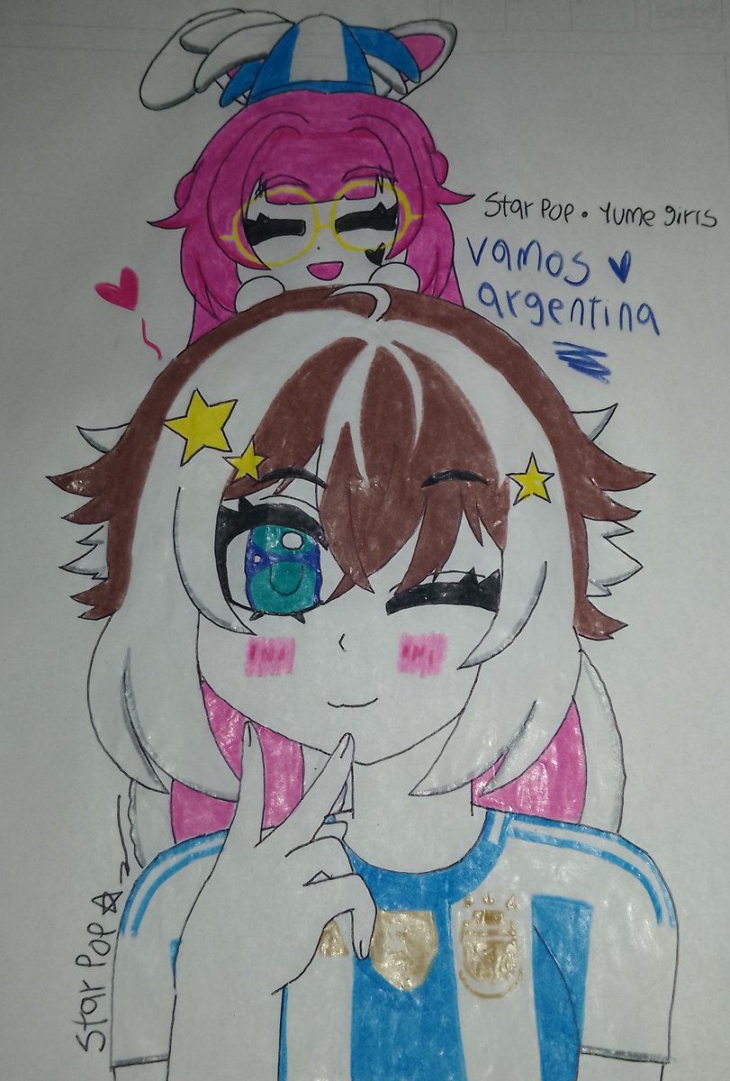 Starpop_23's tweet photo. Gano argentina siiiii π¦π·π«ππ₯°
#pinkuart #YueAcuarelum
Me encantΓ³ el collab ππΈπ°π°π
AsΓ que les comparto un nuevo dibujo de Miku chibi y yue con su camisa de la selecciΓ³n argentina
(Espero que les guste mucho
Para: @mikupinku @YueCaelumVT https://t.co/N4CsNJVTQr