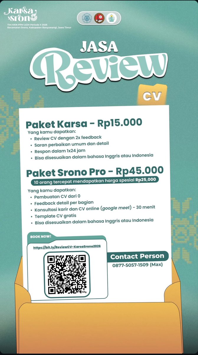 mathemeatlovers's tweet photo. tips masuk kerja?
tips lolos kepanitiaan? 
tips nambah experience untuk pengalaman?

DISINI DONGGGGG!🍧🥑 siapa temen temen yang butuh buat cv/review cv bisa kesini yaawww🍀💖

tags jasa cv review buat cv https://t.co/VRIMSWBYbI