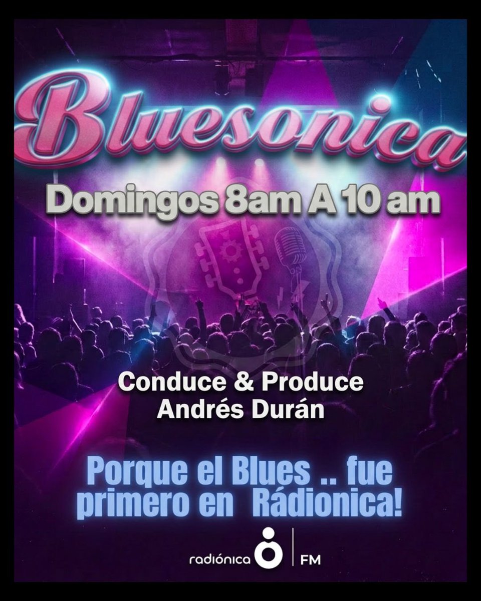 andresduranrock's tweet photo. 🎸🔥 EL BLUES FUE PRIMERO EN RADIONICA 🔥

Cada domingo la historia, el sentimiento y la esencia del Blues toman el control
🤘🖤

🎧 BLUESÓNICA
🔥 Conduce &amp; Produce @andresduranrock 

📅 Domingo
🕗 8:00 AM

📡 Escúchalo en vivo: https://t.co/nuWPiOIqN2…

📻 Bogotá 99.1 FM https://t.co/wejHaDpaKk