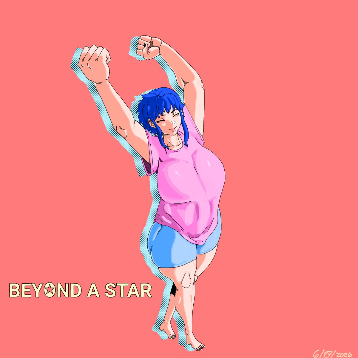 ArtsGoner's tweet photo. Recent Drawing I made about Jenny Stretching https://t.co/Awt37oLF7L