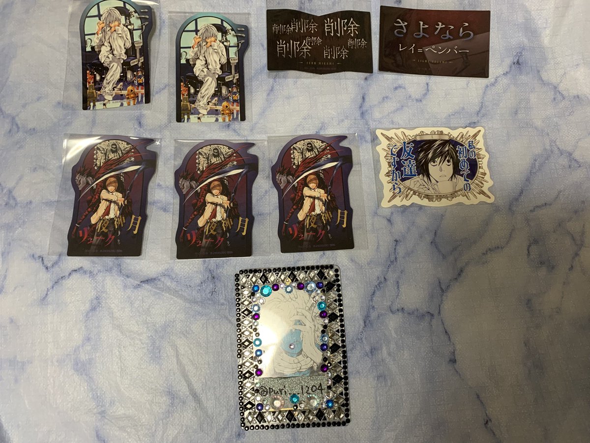 puri___1204's tweet photo. デスノート DEATH NOTE モバイルステッカー 交換

譲 画像1
求 リューク2 メロ

リューク2又はメロ含む方優先
難しいと思いますがお気軽にお声がけ下さい🍫 https://t.co/kwqnuPjjhQ