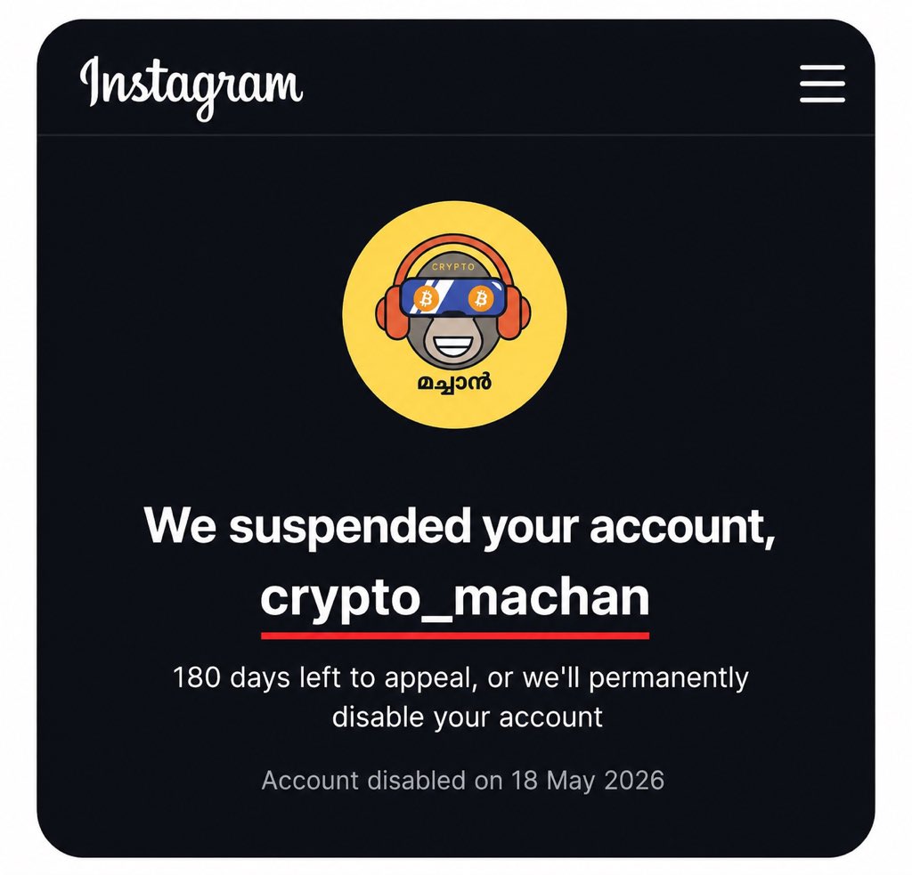 CryptomachanX's tweet photo. My Instagram (@Crypto_machan) was stolen overnight through a Meta AI exploit and then permanently disabled.

It was Meta Verified, facial verification was completed, and the account had 0 TOS violations.

I've spent the last 31 days trying to reach a real human at Meta. Meta Pro Support sent me 4 broken links instead of helping.
One AI helped steal my account. Another AI can't recover it. There are no humans in the loop.
I'm a creator who spent 3 years building a community of 600,000 followers—and it vanished overnight.

It's unbelievable that a trillion-dollar company allows something like this while offering virtually no human support.
Does anyone know how to reach an actual person at Meta who can help?
@Instagram @Meta @Creators