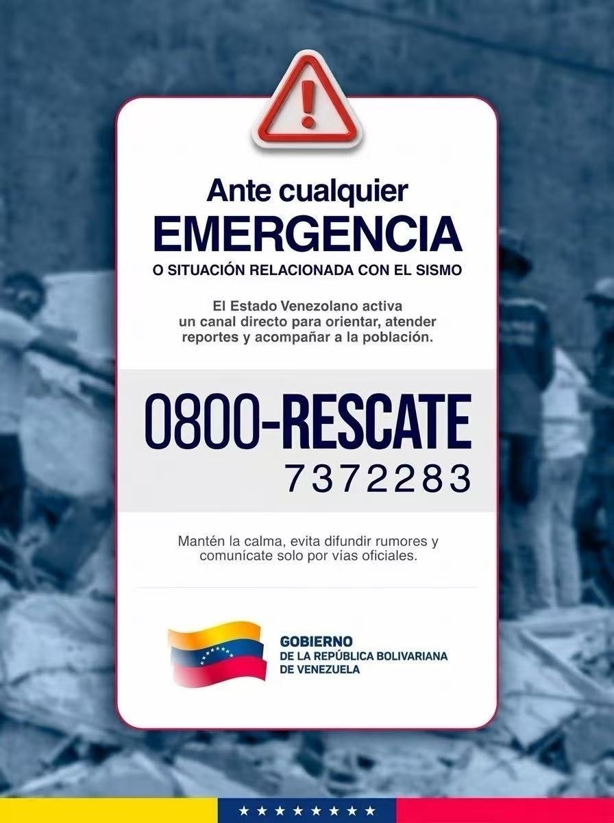 mippci_ven's tweet photo. Ante cualquier emergencia, el Estado Venezolano activa 0800-RESCATE

Mantén la calma, evita difundir rumores y comunícate solo por vías oficiales. https://t.co/HKbXrD2vyN