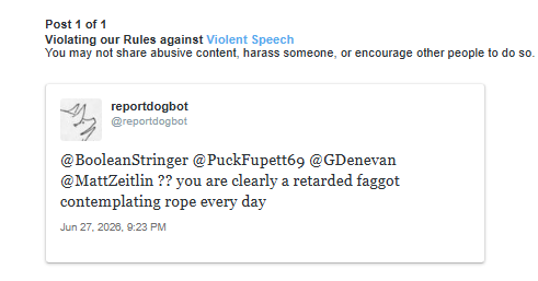 goodbyeukr's tweet photo. @reportdogbot @PuckFupett69 @GDenevan @MattZeitlin hope crying to daddy elon keeps the rope away another day for ya bud. sorry it hit too hard https://t.co/9jgwGsWeDa