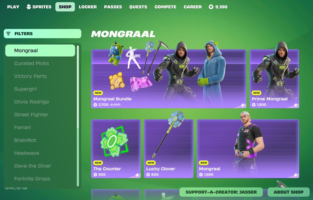 JasserGGs's tweet photo. 🔥 MONGRAAL IS IN THE ITEM SHOP!
 if you're grabbing it, please use code JASSER in the Item Shop. ❤️ https://t.co/52K4wyuB3Y