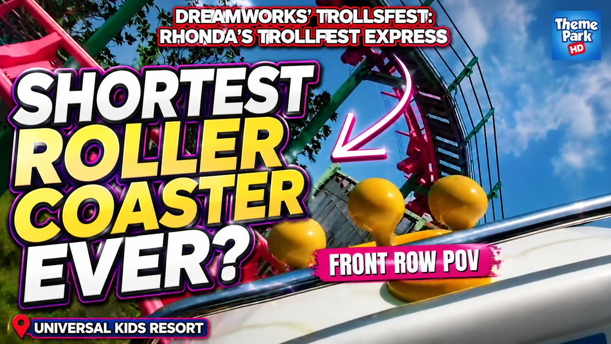 ThemeParkHD's tweet photo. 🌈NEW COASTER ALERT! 
Take a FRONT ROW POV ride on Rhonda's TrollFest Express roller coaster at @universalkidstx  in Frisco, Texas!  

📷 Watch now: https://t.co/OukzN3ocht

#UniversalKidsResort #Trolls #ThemeParkHD #RollerCoaster #POV https://t.co/d0sv5VTm7d
