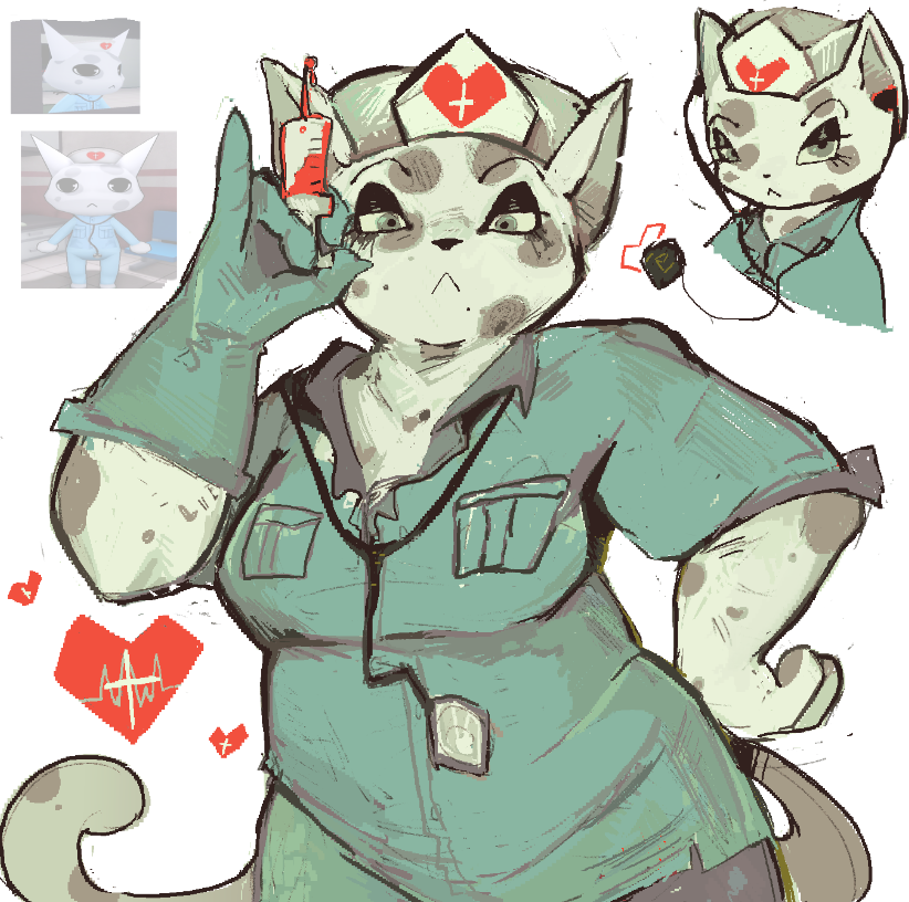 Kyririi's tweet photo. the head nurse from that one game with the hospital and the animals

#animalhospital https://t.co/4nQVvzGq9D