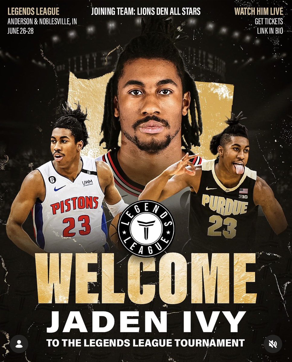 Pistons__Talk's tweet photo. Jaden Ivey will be participating in the Legends League based in Indiana https://t.co/k2fjhIvBbD
